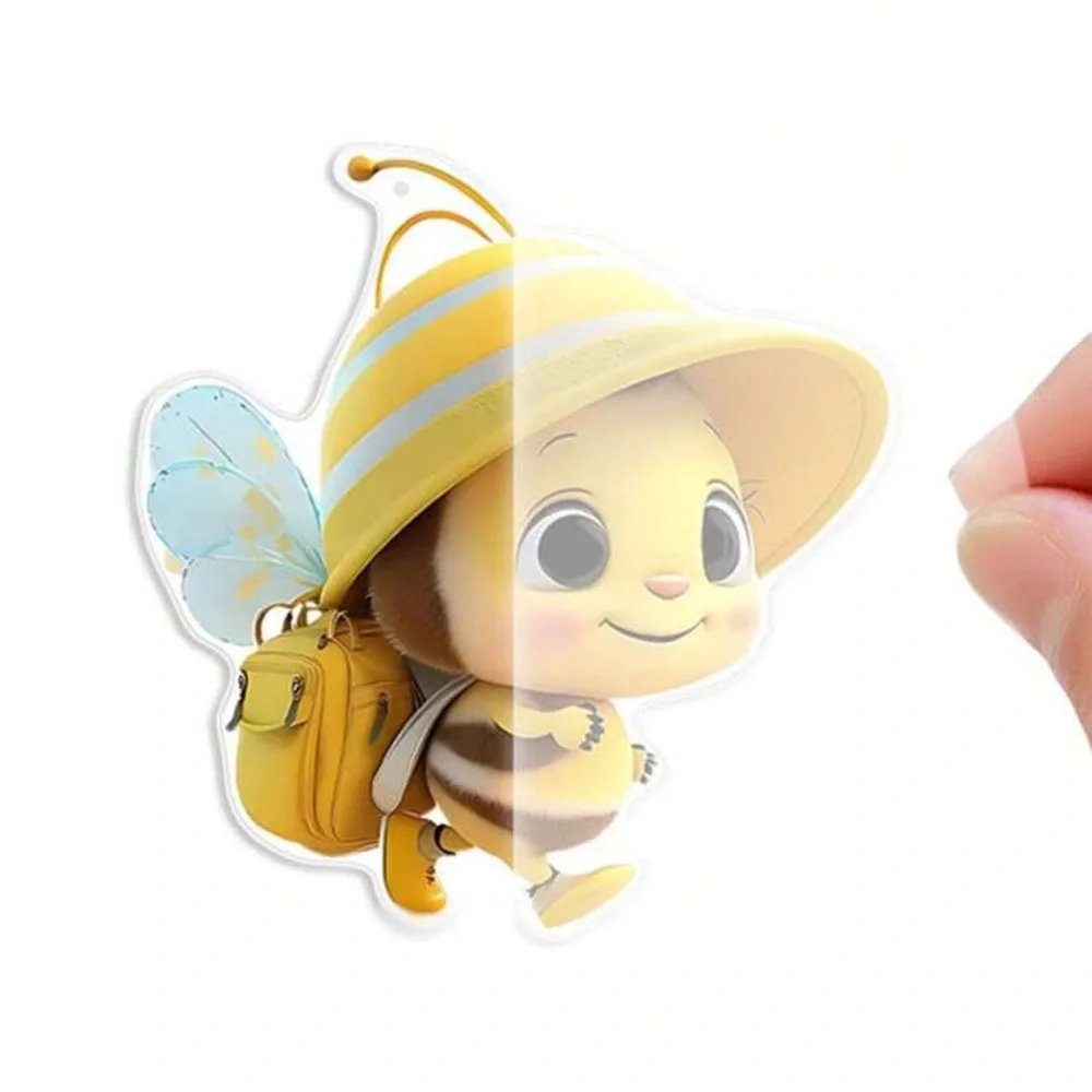 Yellow Bee shape Keychain for car or bag decoration
